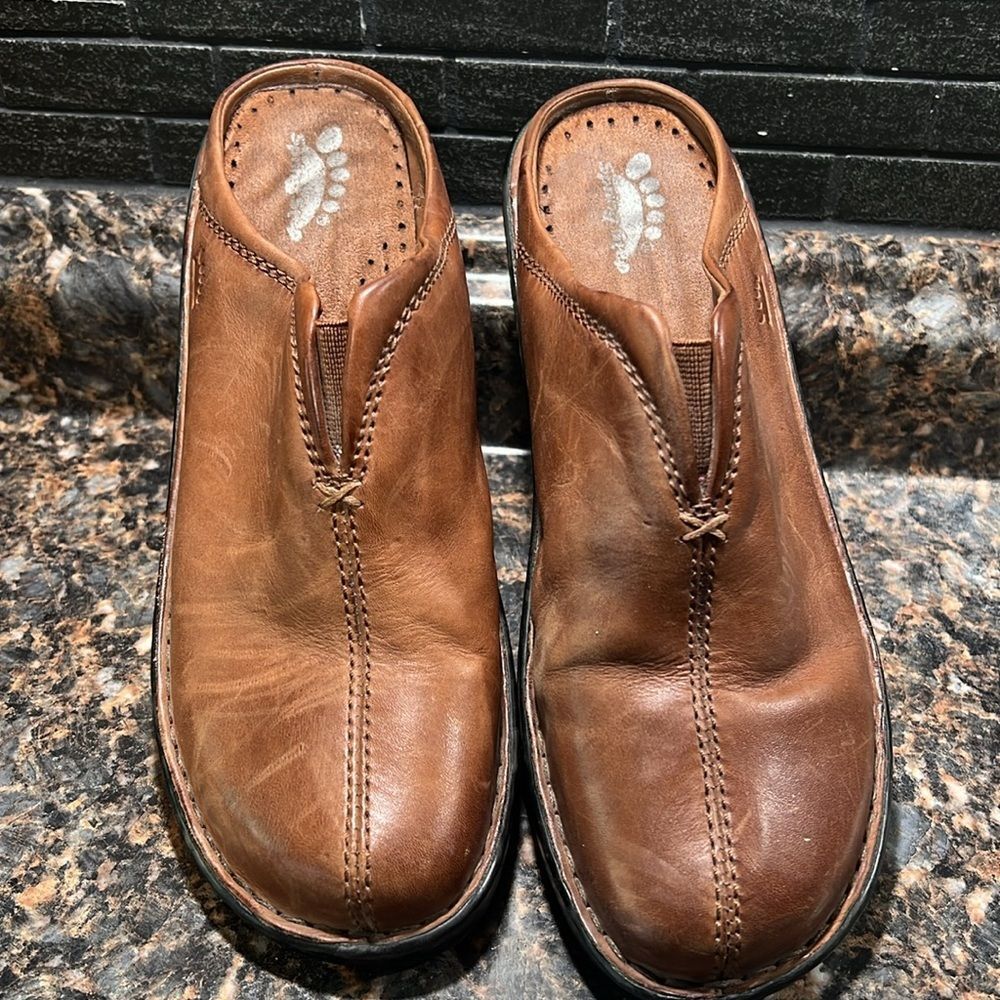 Spring Step Lexi Mules Split Toe Brown Size8.5 - image 2